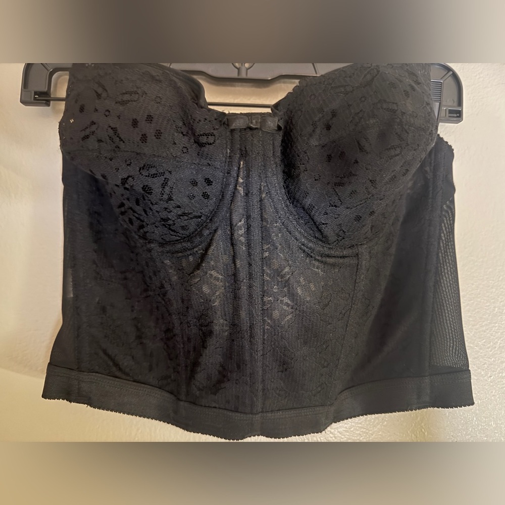 VINTAGE‎ Sears 90’s Black Lace Bustier Top in 38B